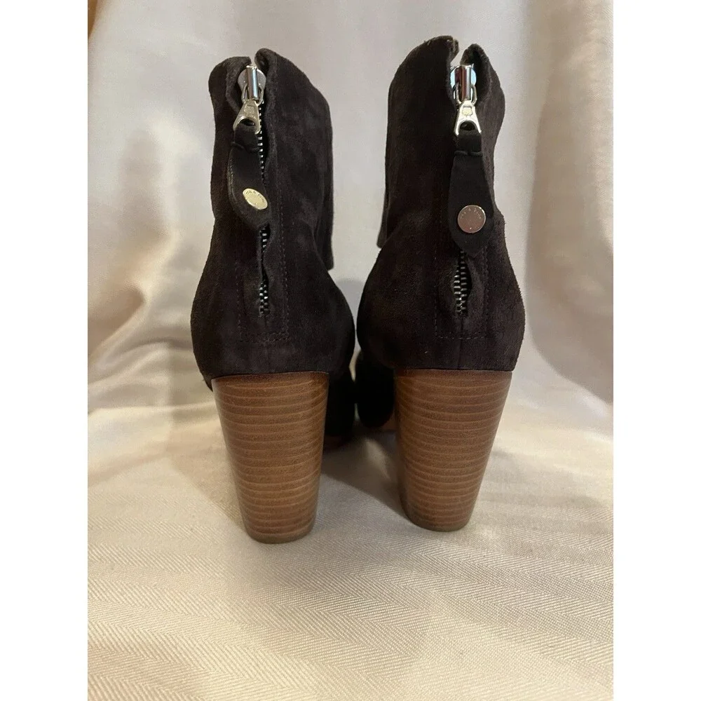 Rag & Bone Suede Ankle Boots, Charcoal Gray Size 8‎ New